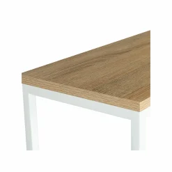 Console industrielle bois et métal blanc