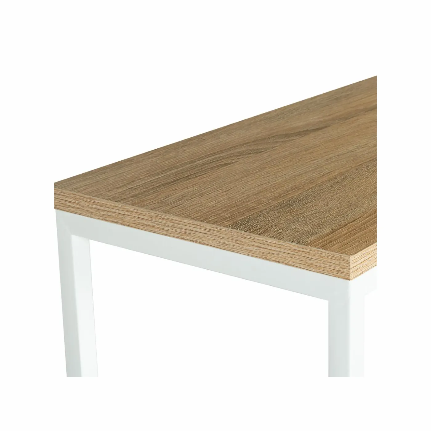 Console industrielle bois et métal blanc