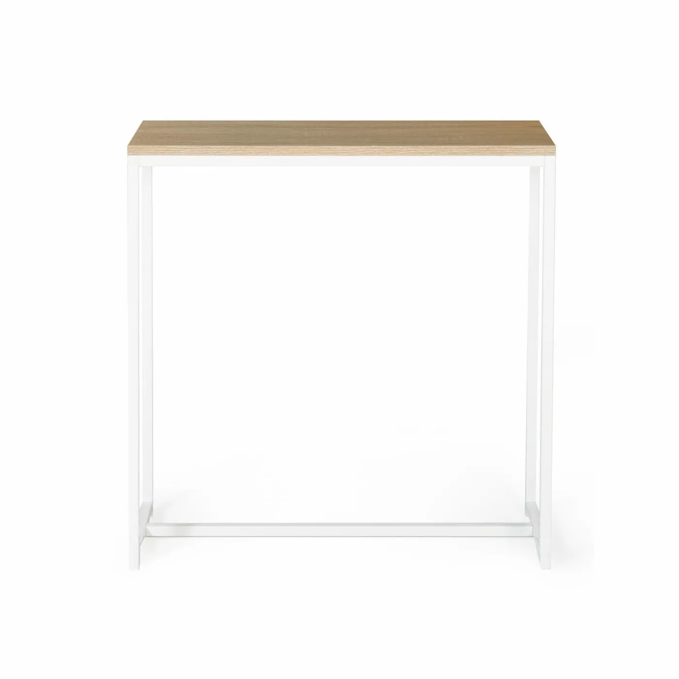 Console industrielle bois et métal blanc