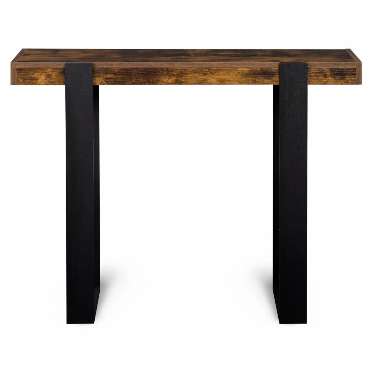 Console noire et bois effet vieilli
