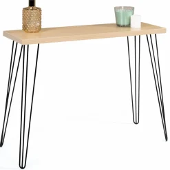 Console vintage bois pieds épingle