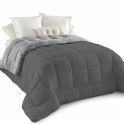 Couette polaire biface 220x240 cm gris clair et gris foncé 400 gr