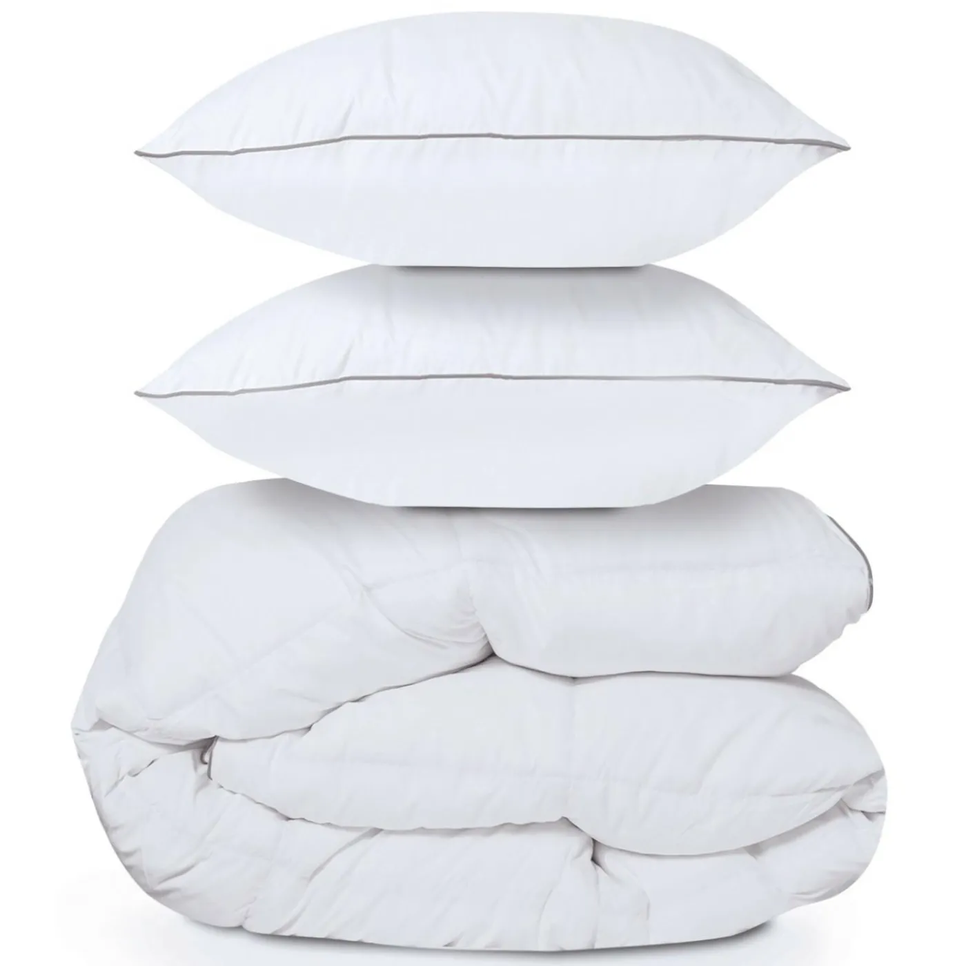 Couette 240x260 + 2 oreillers en plume d'oie
