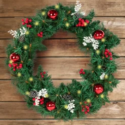 Couronne de Noël avec 20 LED blanche