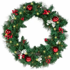 Couronne de Noël avec 20 LED blanche