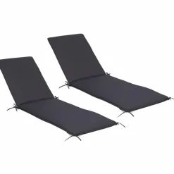 Coussins transat gris 190 cm