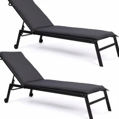 Coussins transat gris 190 cm