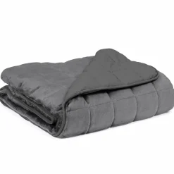 Couverture lestée 7kg 150x200 cm gris clair et gris foncé