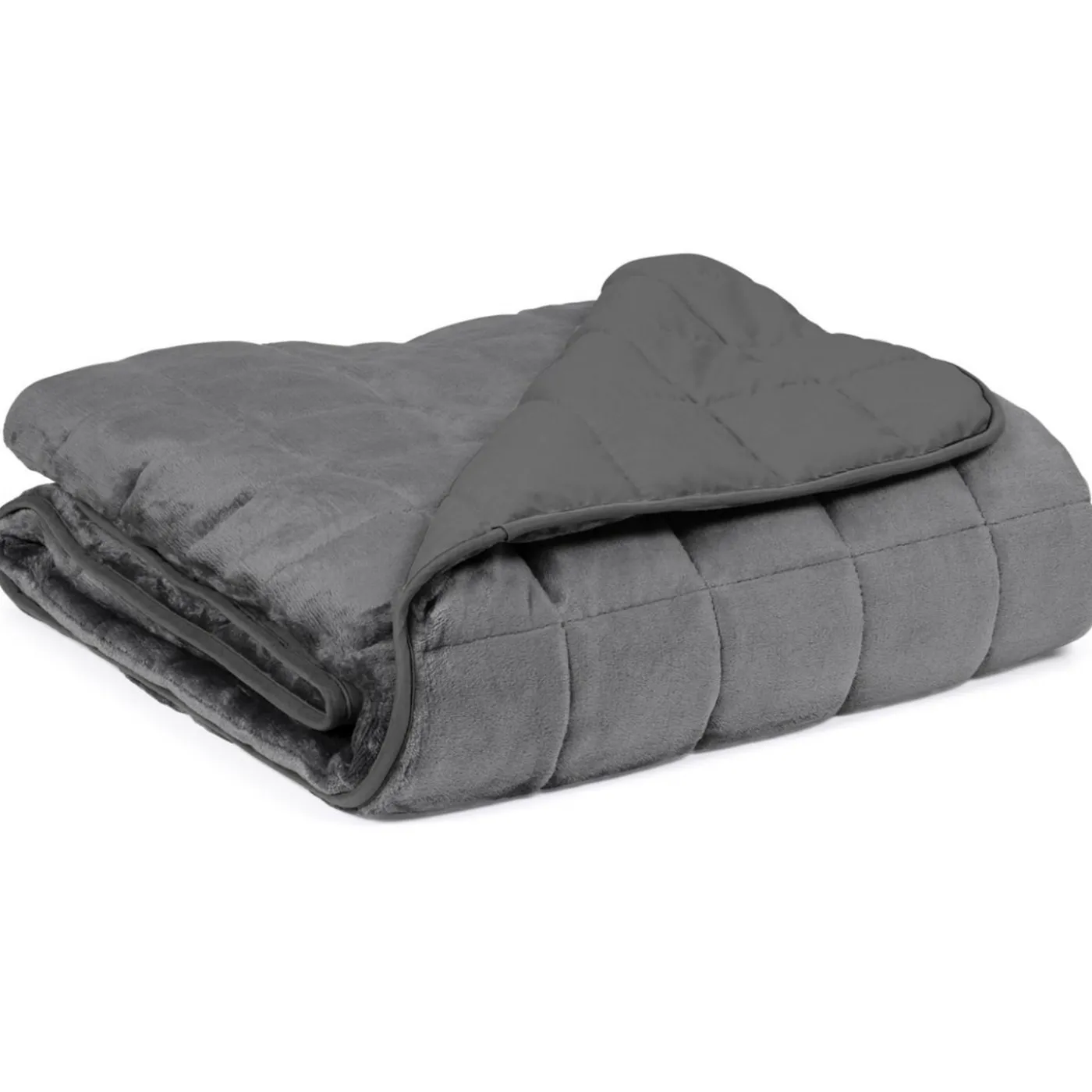 Couverture lestée 150x200 cm bicolore gris clair et gris 9 kg