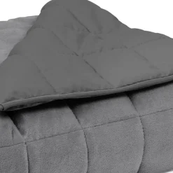 Couverture lestée 150x200 cm bicolore gris clair et gris 9 kg