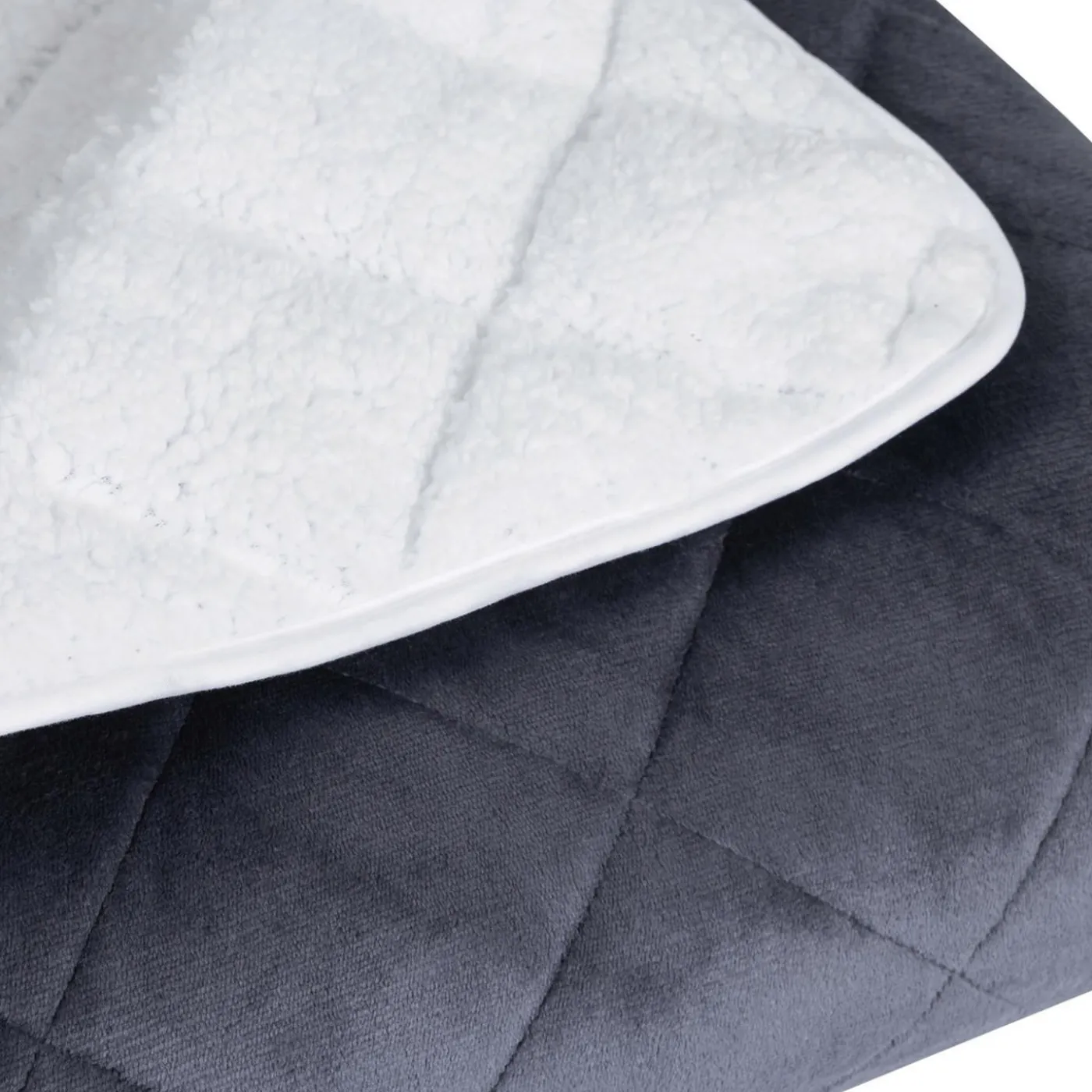 Couverture lestée 150x200 cm biface polaire gris et blanc 7 kg