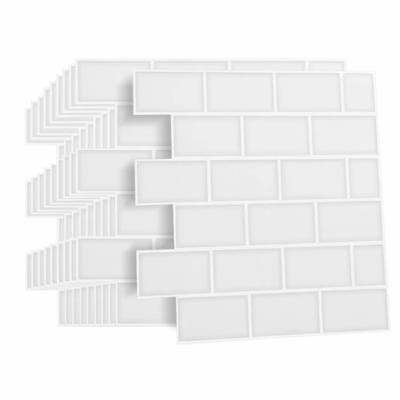 Crédence adhésive murale effet carrelage blanc
