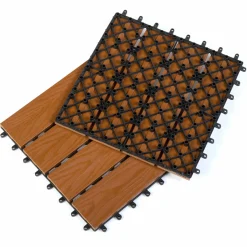 Dalles composite clipsables 30x30 CM imitation teck