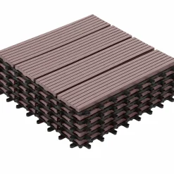 Dalles composite clipsables 30x30 cm pour terrasse