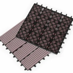 Dalles composite clipsables 30x30 cm pour terrasse