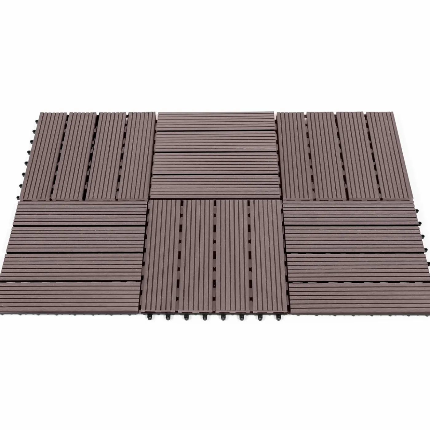 Dalles composite clipsables 30x30 cm pour terrasse