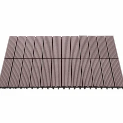 Dalles composite clipsables 30x30 cm pour terrasse