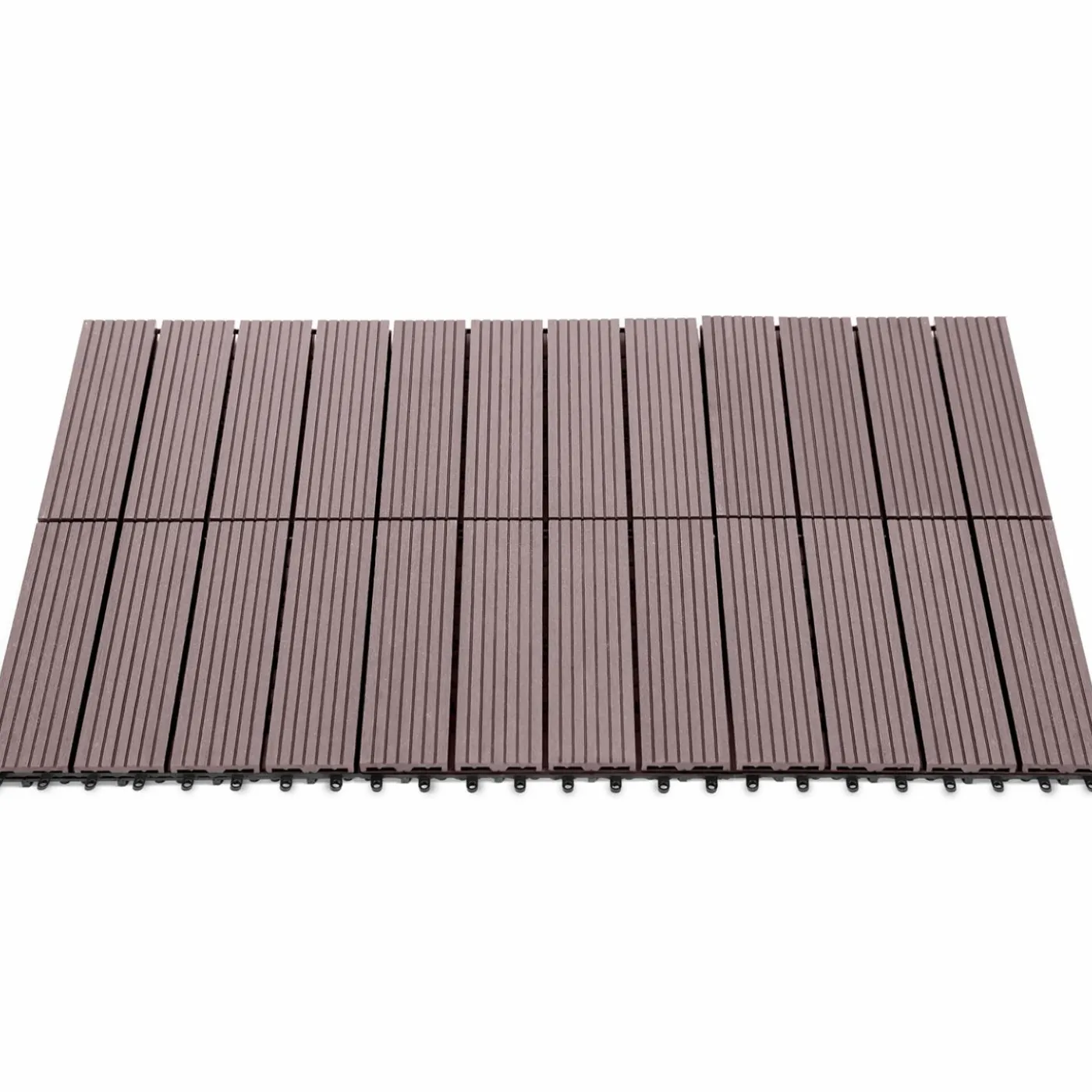 Dalles composite clipsables 30x30 cm pour terrasse