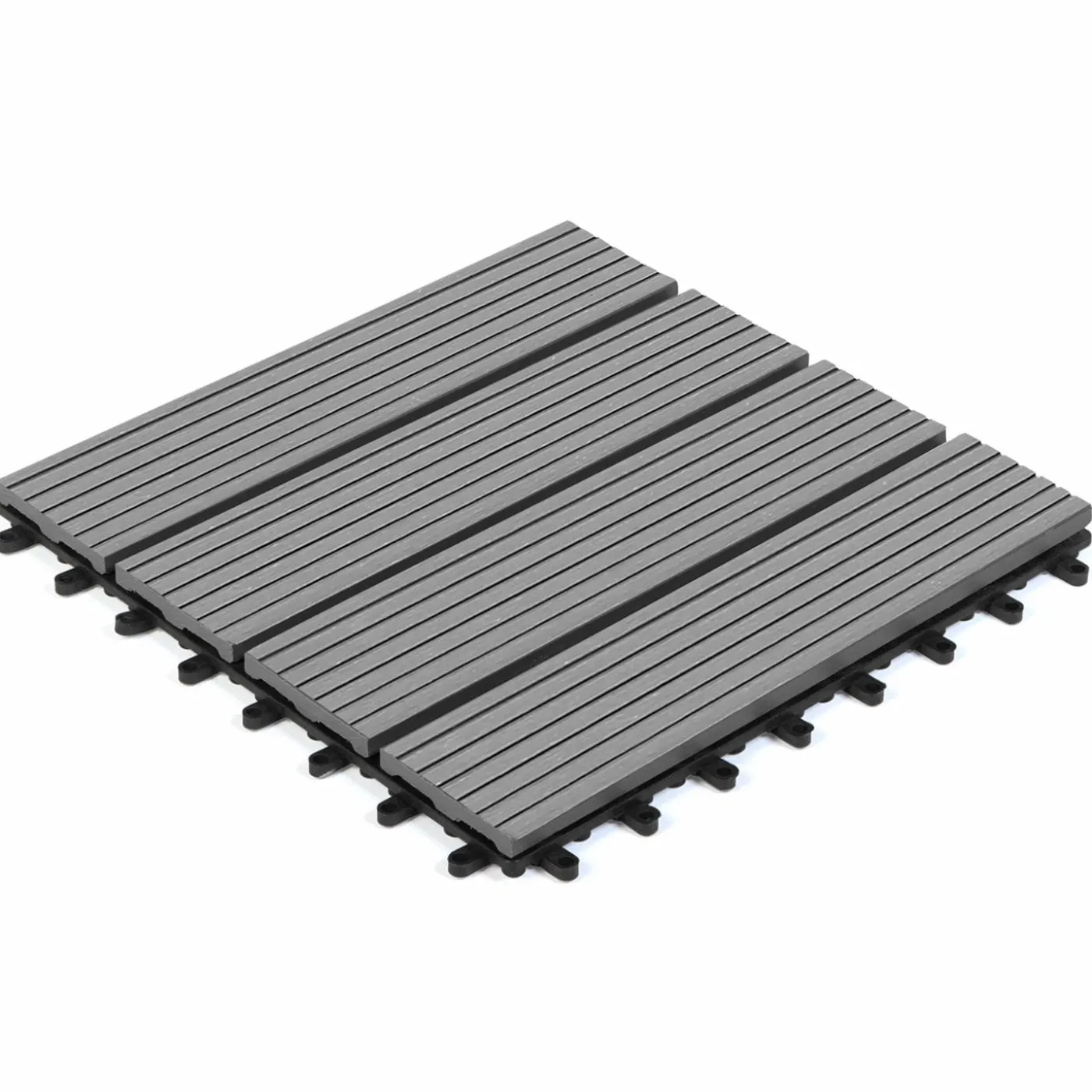 Dalles composite clipsables 30x30 CM en bois gris