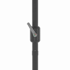 Demi parasol de balcon plage CORTE gris 2,7x1,35 M avec housse