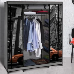 Dressing armoire en tissu imprimé New York