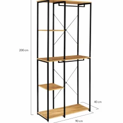 Dressing industriel double penderie 90 cm