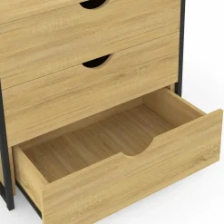 Dressing penderie 3 tiroirs L.60 cm design industriel