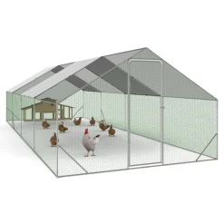 Enclos à poules 24 m2 parc grillagé 8x3m