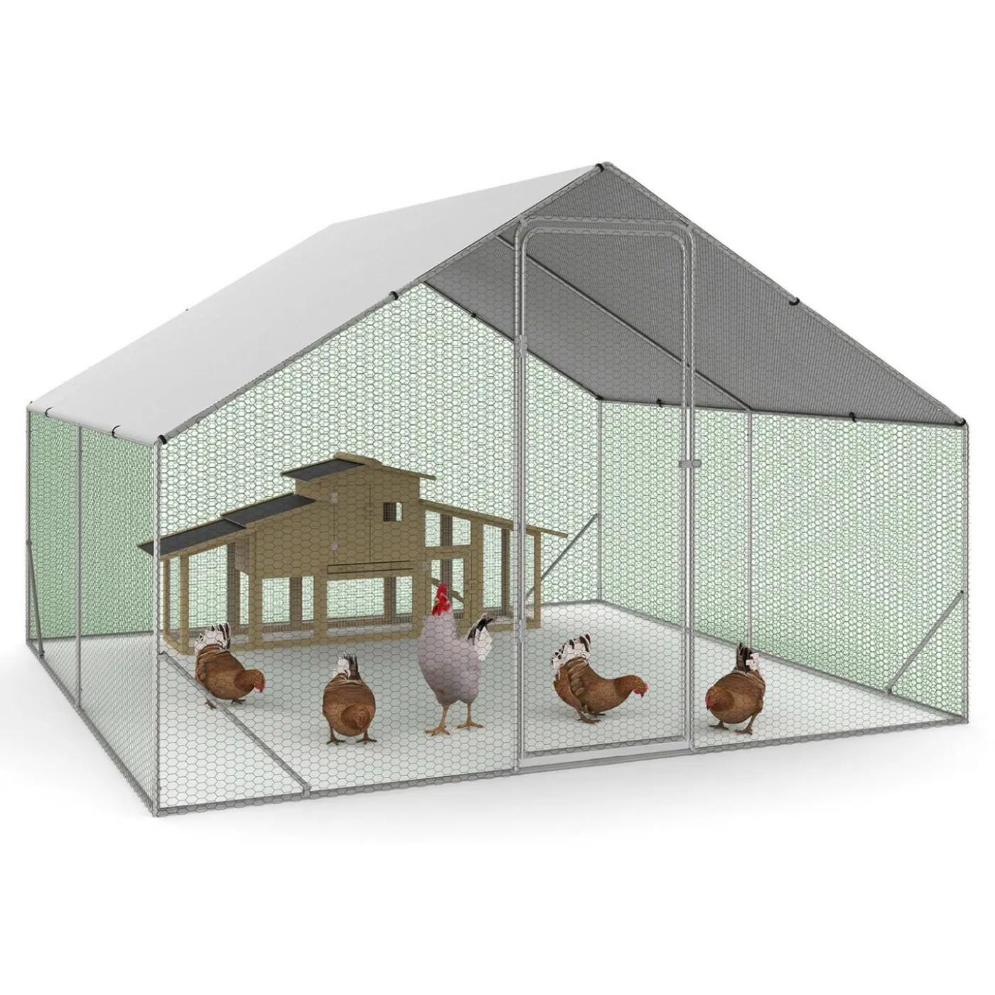 Enclos à poules 9m2 parc grillagé 3x3m