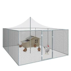 Enclos poulailler acier galvanisé 12m² 3x4 m