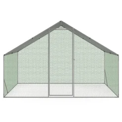 Enclos poules 6 m2 parc grillagé 3x2m acier galvanisé