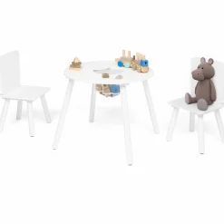 Ensemble de table et chaises pour enfant en bois blanc