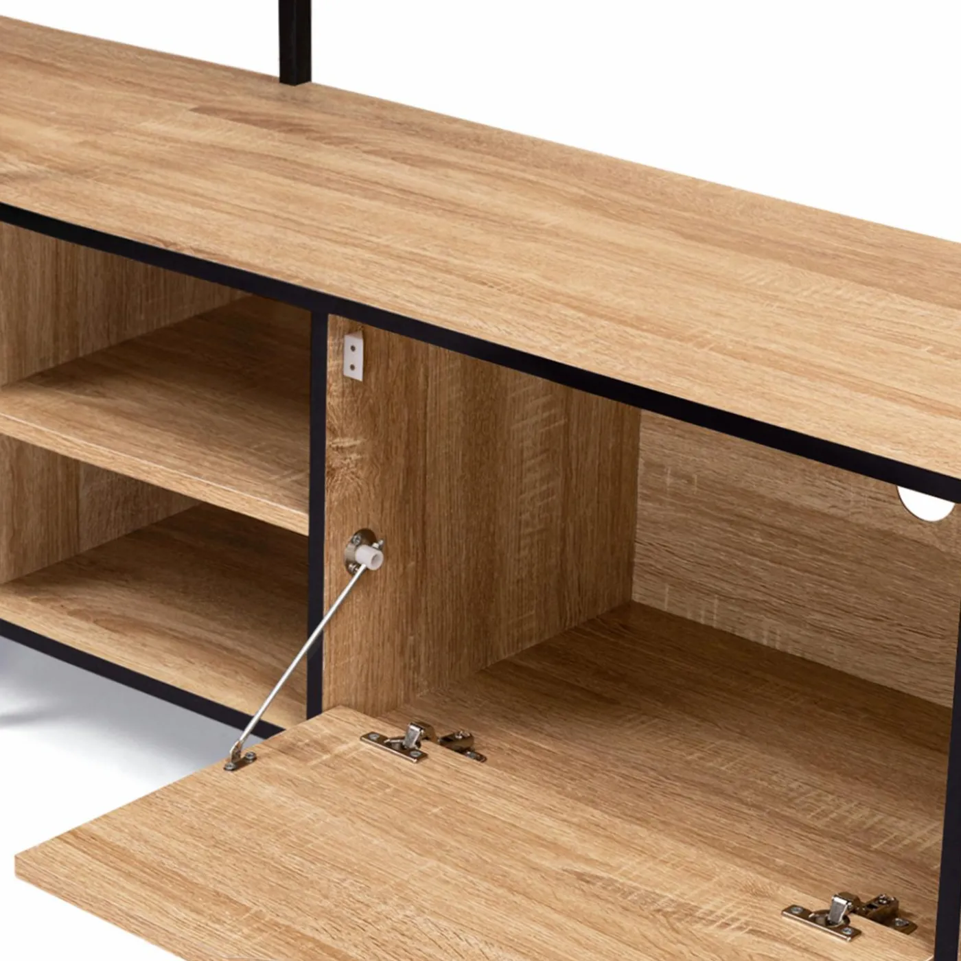 Ensemble meuble TV industriel avec étagères