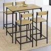 Ensemble table de bar et 4 chaises de bar industrielles