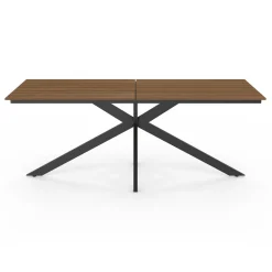Ensemble table et chaise salon de jardin 8 personnes pied araignée noir