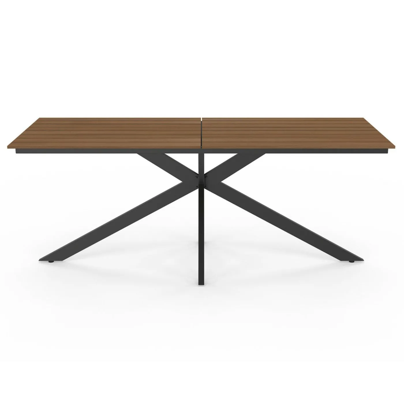 Ensemble table et chaise salon de jardin 8 personnes pied araignée noir