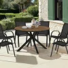 Ensemble table et chaises salon de jardin 6 personnes