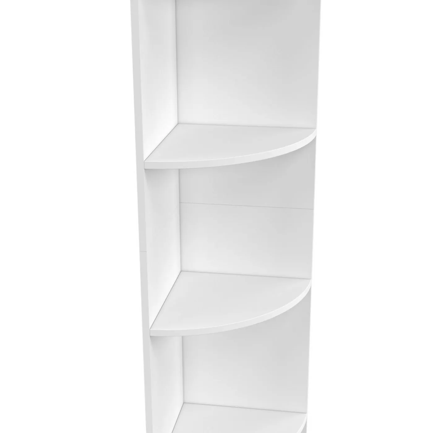 Etagère murale d'angle 5 niveaux blanche à poser ou à fixer