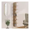 Etagère murale suspendue façon hêtre 190 cm