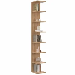 Etagère murale suspendue façon hêtre 190 cm