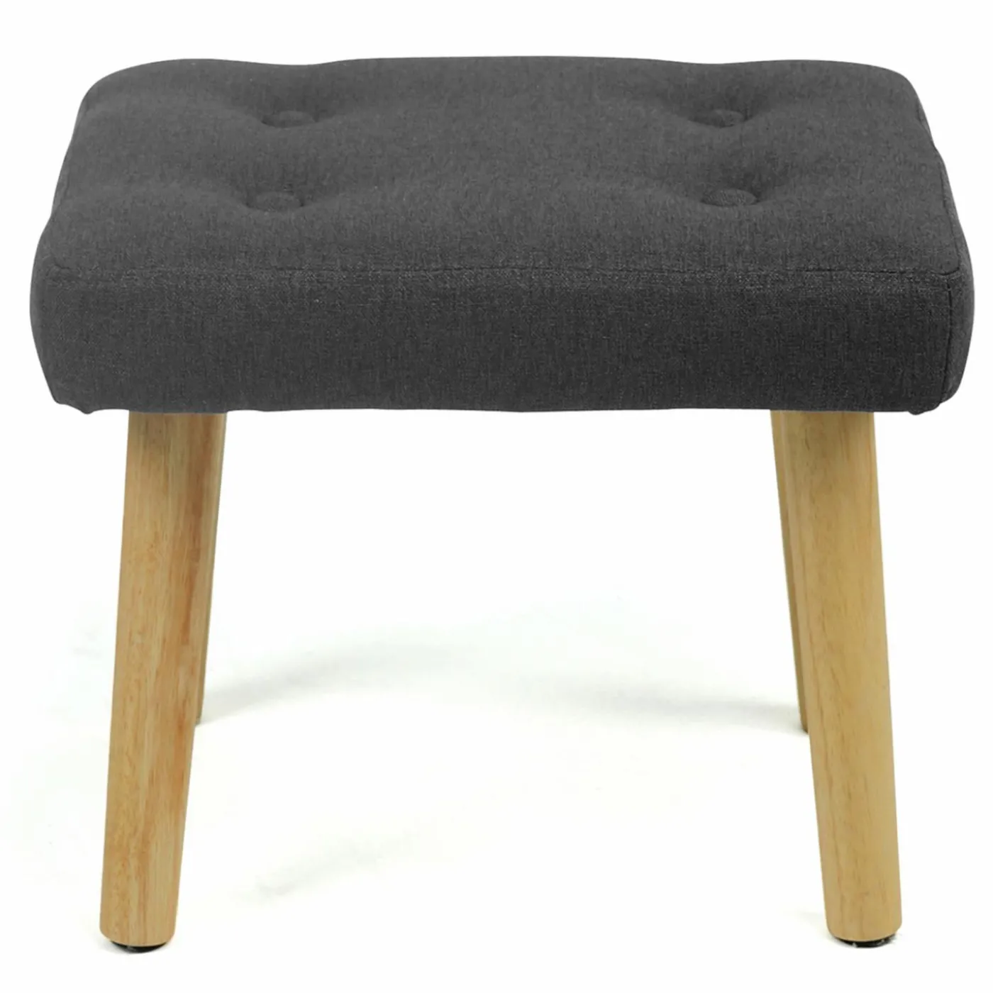 Fauteuil avec repose pieds en tissu gris anthracite style scandinave