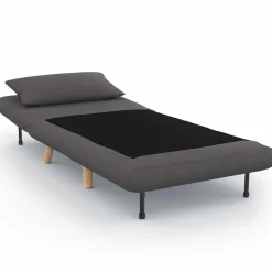 Fauteuil convertible en lit 1 place gris anthracite