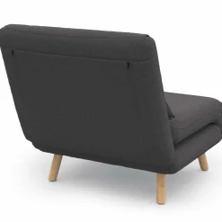 Fauteuil convertible en lit 1 place gris anthracite