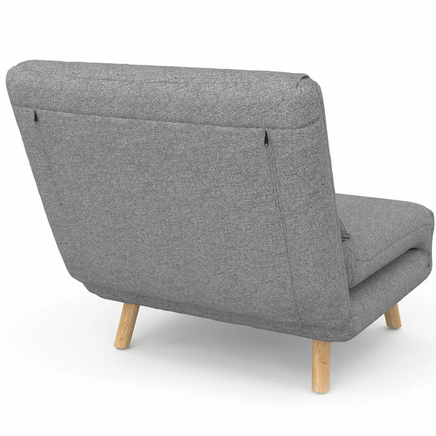Fauteuil convertible en lit 1 place gris clair