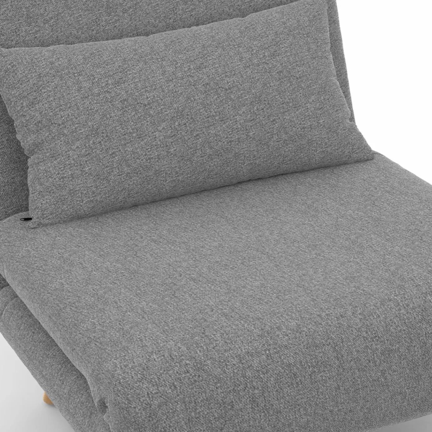 Fauteuil convertible en lit 1 place gris clair