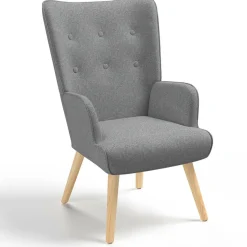 Fauteuil design scandinave gris clair