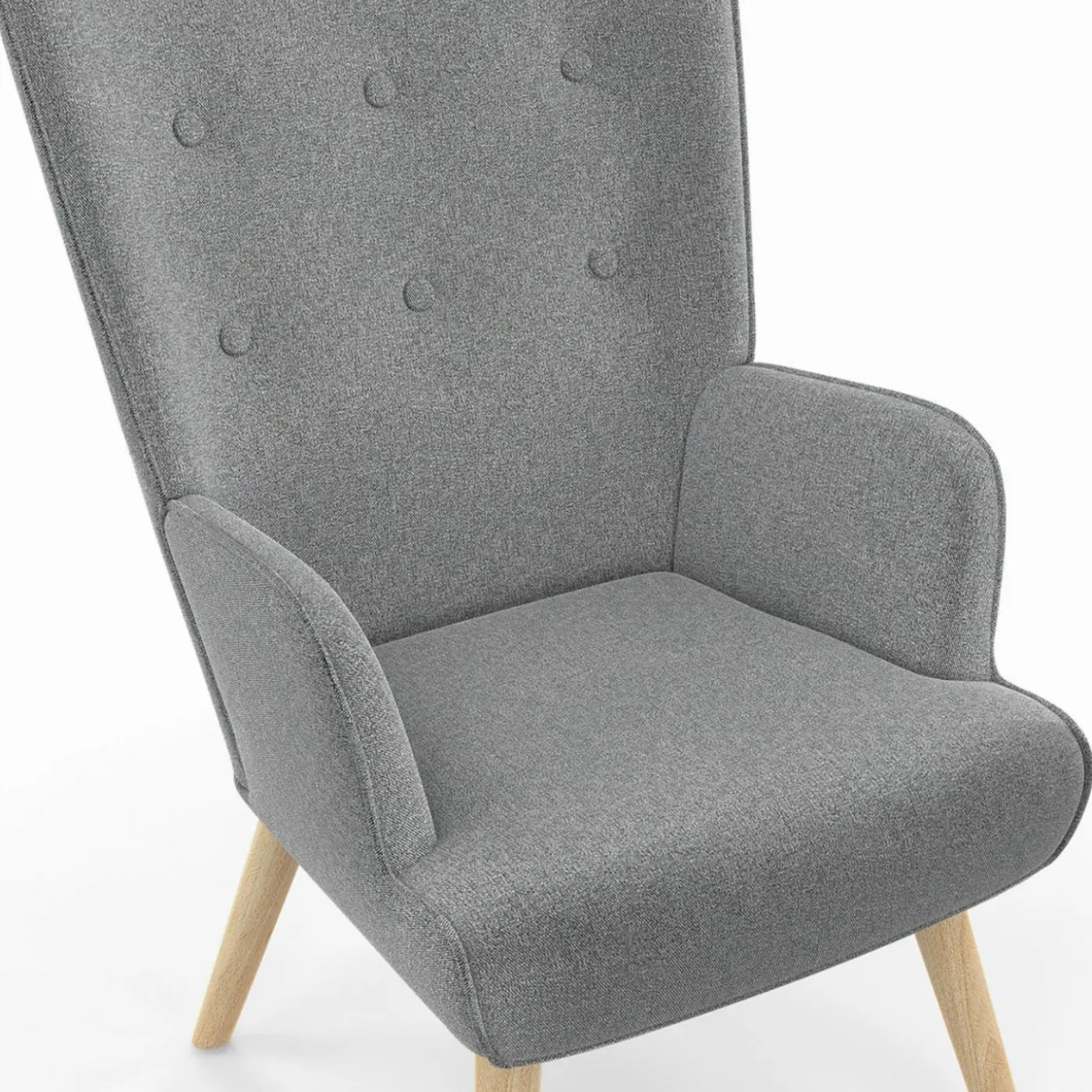 Fauteuil design scandinave gris clair