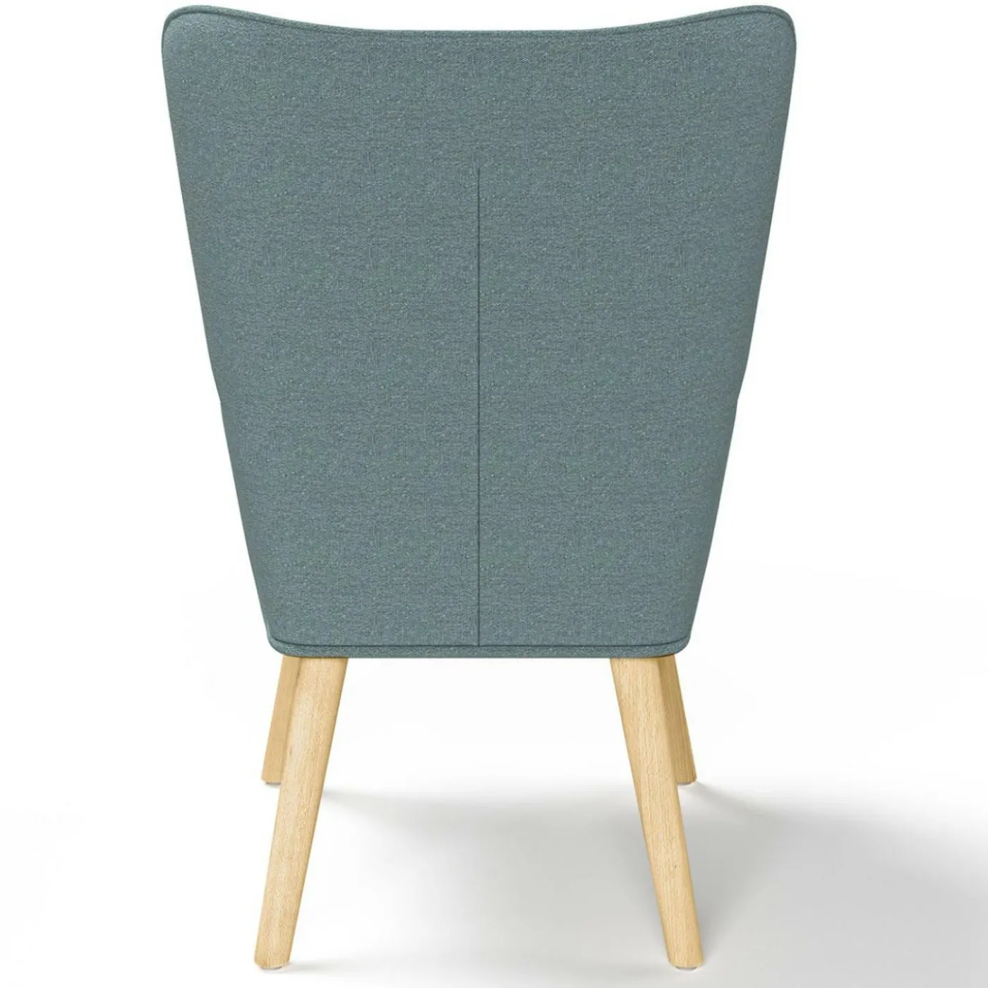 Fauteuil en tissu vert eucalyptus scandinave