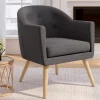 Fauteuil scandinave cabriolet gris anthracite