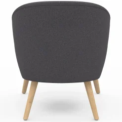 Fauteuil scandinave cabriolet gris anthracite